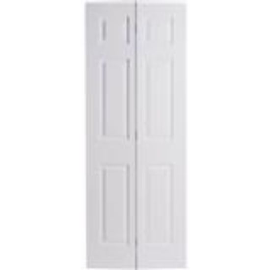 Picture of Masonite 36 In. W X 79 In. H Textured Hardboard Primed White 6-panel 2-door Bifold Door
