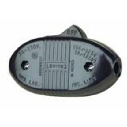 Picture of 3a 125-Volt Feed Through Cord-Switch Brown Hd Rocker Spt-1 Round