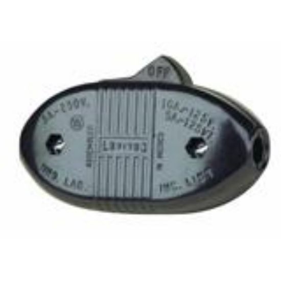 Picture of 3a 125-Volt Feed Through Cord-Switch Brown Hd Rocker Spt-1 Round