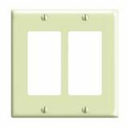 Picture of Wall-Plate Ivory Double Rocker