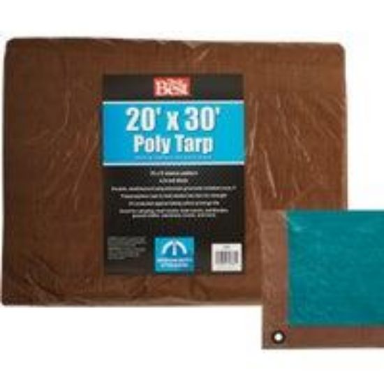 Picture of Tarp Polyethylene Medium-duty Green/brown 20' X 30'