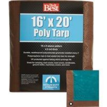 Picture of Tarp Polyethylene Medium Duty Green/brown 16' X 20'