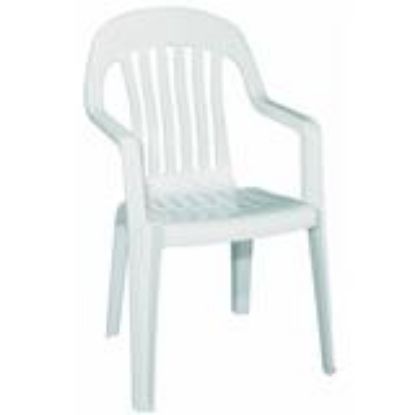 Picture of White High Back Chair