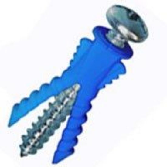 Picture of Plastic Ribbed-Anchor + Screws #12-14 x 1-1/2"