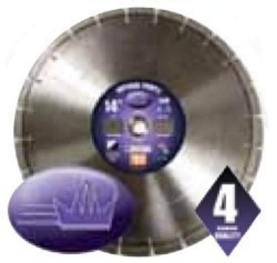 Picture of Purple Segmented-Rim Diamond-Abrasive Circular-Sawblade Universal Circular-Sawblade 14" x 0.125"