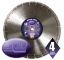 Picture of Purple Segmented-Rim Diamond-Abrasive Circular-Sawblade Universal Circular-Sawblade 14" x 0.125"