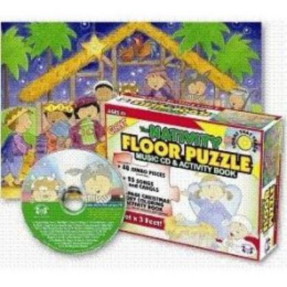 Picture of The nativity floor puzzle music cd & activity book