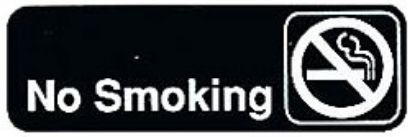 Picture of Sign 9" x 3" Plastic- No Smoking
