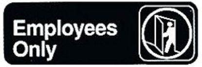 Picture of Sign 9" x 3" Plastic- Employees Only