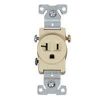 Picture of Single-Receptacle 20-Amp 125-Volt Double-Pole 3-Wire Grounding Ivory