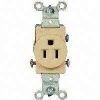 Picture of Single-Receptacle 20-Amp 125-Volt Double-Pole 3-Wire Grounding Ivory