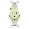 Picture of Single-Receptacle 20-Amp 125-Volt Double-Pole 3-Wire Grounding Ivory