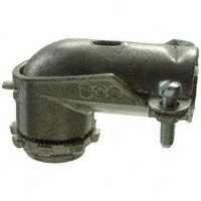 Picture of Clamp-Connector Flexible-Metal-Conduit 90° Die-Cast-Zinc 3/8"