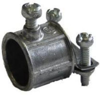 Picture of 1/2" X 1/2" Combination-Coupling EMT X Flexible-Metal-Conduit Die-Cast-Zinc