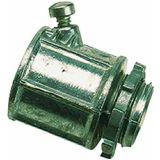 Picture of 1/2" Flexible-Metal-Conduit Connector Set-Screw Die-Cast-Zinc