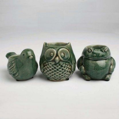 Picture of Tealight-Holder Terracotta Garden Green