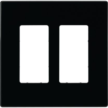Picture of Wall-Plate Decora-Style Screw-Less 2-Gang Black
