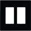Picture of Wall-Plate Decora-Style Screw-Less 2-Gang Black