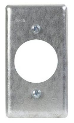 Picture of Handy Electrical-Box-Cover Steel 20-Amp Receptacle 1.594 Diameter