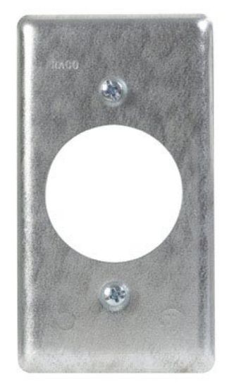 Picture of Handy Electrical-Box-Cover Steel 20-Amp Receptacle 1.594 Diameter