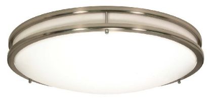 Picture of Light-Fixture 13" Glamour Round Ceiling-Mount 3 Mini-Spiral Lamps Brushed-Nickel
