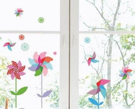 Picture of Moulin a Vent Window Decor Sticker