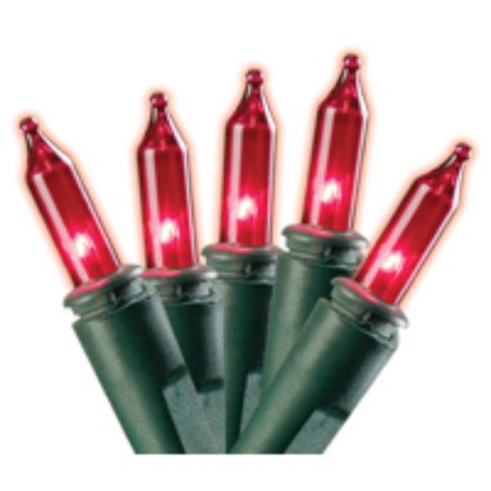 Picture of Christmas-Lights Mini Incandescent Red 100
