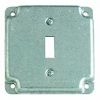 Picture of Square Electrical-Box-Cover Steel 4" 1/2" Rise Single Toggle