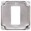 Picture of Square Electrical-Box-Cover Steel 4" x 1/2" Rise Single GFCI