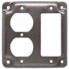 Picture of Electrical-Box-Cover Square Steel 4" 1/2" Rise Single Duplex Single GFCI
