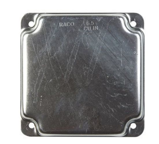 Picture of 4" Square Electrical-Box-Cover Steel 1/2" Rise Blank