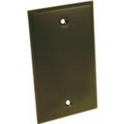 Picture of Weather-Proof Electrical-Box-Cover Blank Bronze