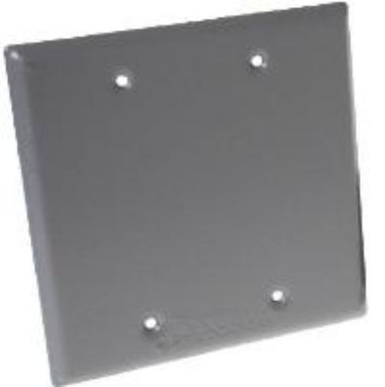 Picture of Weather-Proof Electrical-Box-Cover Blank Gray