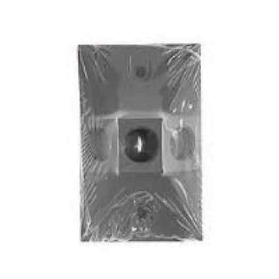 Picture of Light-Bulb-Socket Weather-Proof Electrical-Box-Cover Rectangular Aluminum 3Ct 1/2" NPT Holes Gray