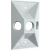 Picture of Light-Bulb-Socket Weather-Proof Electrical-Box-Cover Rectangular Aluminum 1 x 1/2" White