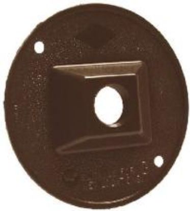 Picture of Light-Bulb-Socket Weather-Proof Electrical-Box-Cover Round 1 x 1/2" Bronze