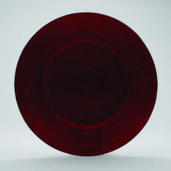 Picture of Shimmer Glass 13" Platter- Red