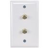 Picture of Coaxial-Cable Duplex With Jacks White Wall-Plate