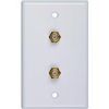 Picture of Coaxial-Cable Duplex With Jacks White Wall-Plate