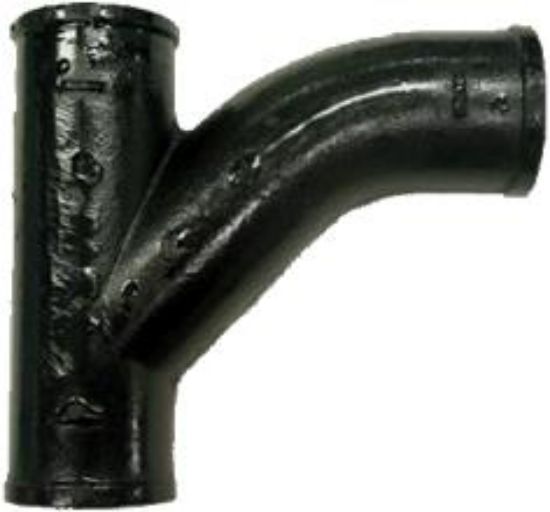 Picture of 2" No-Hub Sanitary-Tee Long-Turn (wye + 1/8 Bend)
