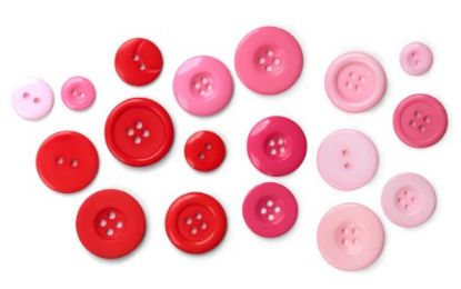 Picture of Button Pushpins Set/18- Pink