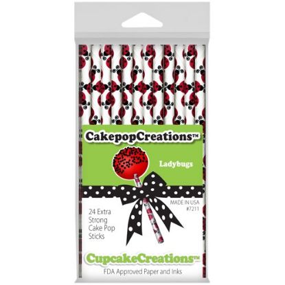 Picture of Cake Pop Sticks Red Ladybugs