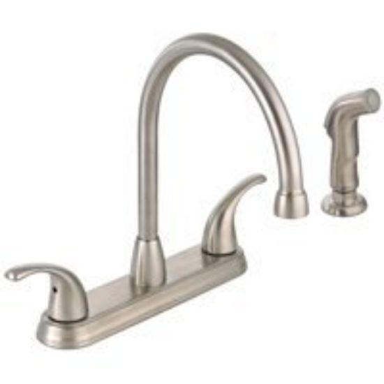 Picture of Hi-rise Brushed-nickel Faucet/spray