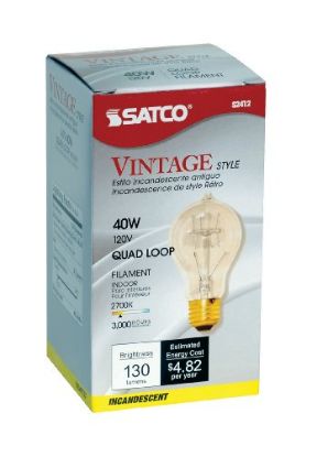 Picture of Light-bulb A-19 Vintage-style Quad-loop Cl/120v