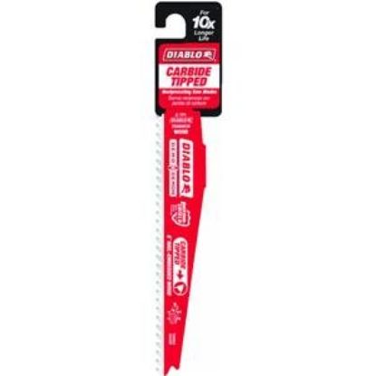 Picture of Reciprocating-sawblade Nail-Embedded-Wood Carbide-Tooth Tapered 5/7 Tpi 6"