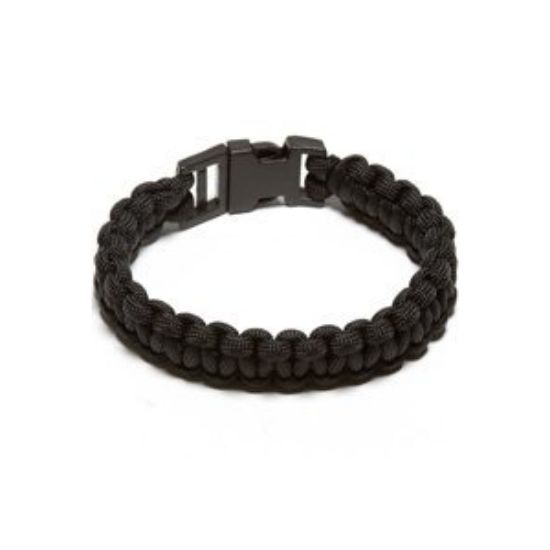 Picture of Parachute-Cord Survival Bracelet Black Large