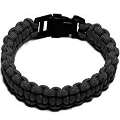 Picture of Parachute-Cord Survival Bracelet Black