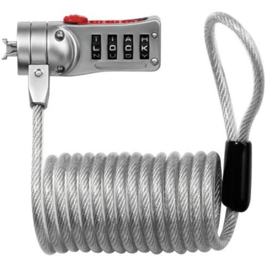 Picture of Computer Security Cable With WORD Combination-Padlock