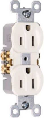 Picture of Electrical-Outlet Duplex-Receptacle 15-Amp 125-Volt Double-Pole 3-Wire Residential Grade