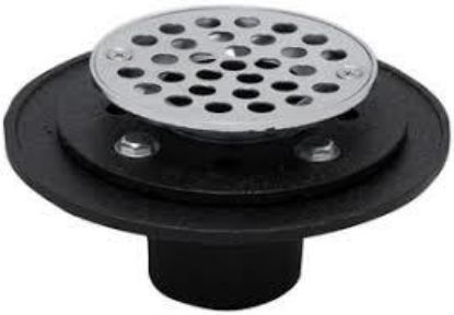 Picture of 2" Shower-drain Cast-iron No-hub With Round Chrome Top 4"